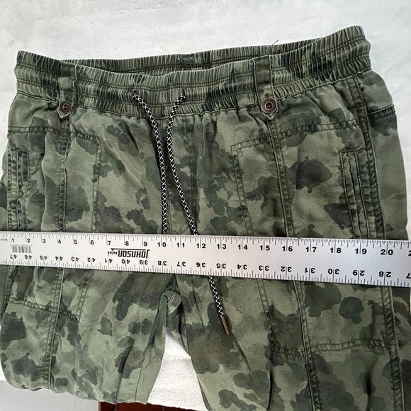 By Anthropologie Womens Green Camo Jogger Pants Medium Tencel Drawstring Waist - Picture 7 of 10